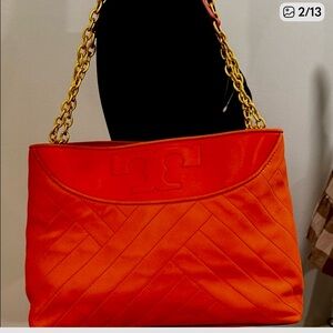 Tory Burch Terracotta Alexa Quilted Tote! Gorgeous!